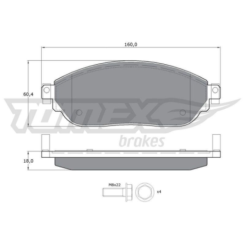 TOMEX Brakes Bremsbelagsatz, Scheibenbremse TX 17-04