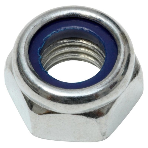 50 St&uuml;ck Stoppmuttern Sechskant, verzinkt, DIN 985 M12 X 1 SWG