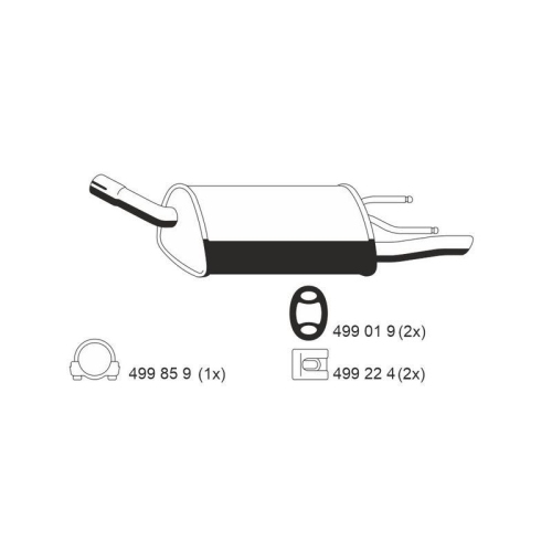 ERNST Endschalld&auml;mpfer 011044