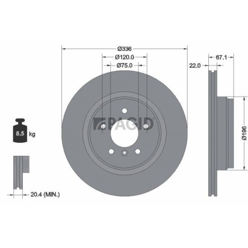 PAGID Bremsscheibe 54379NHC