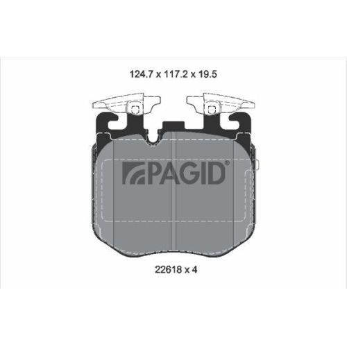 PAGID Bremsbelagsatz, Scheibenbremse T2541N