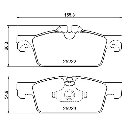 HELLA Bremsbelagsatz, Scheibenbremse 8DB 355 041-101