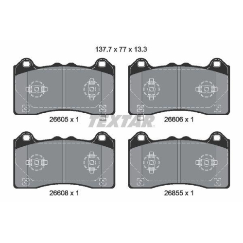 TEXTAR Bremsbelagsatz, Scheibenbremse Q+