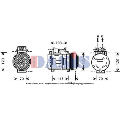 AKS DASIS Kompressor, Klimaanlage 851403N