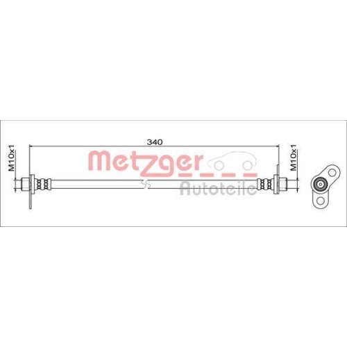 METZGER AUTOTEILE Bremsschlauch GREENPARTS 4111744