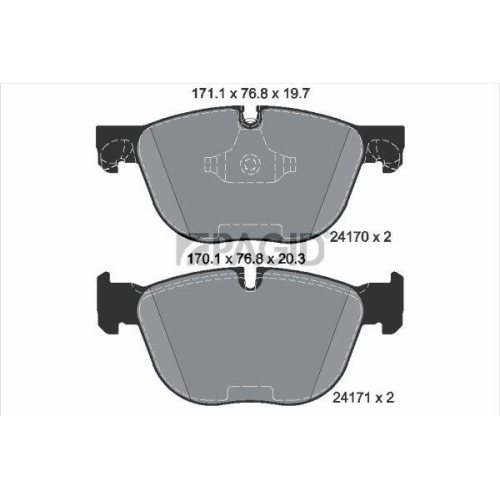 PAGID Bremsbelagsatz, Scheibenbremse T1619N