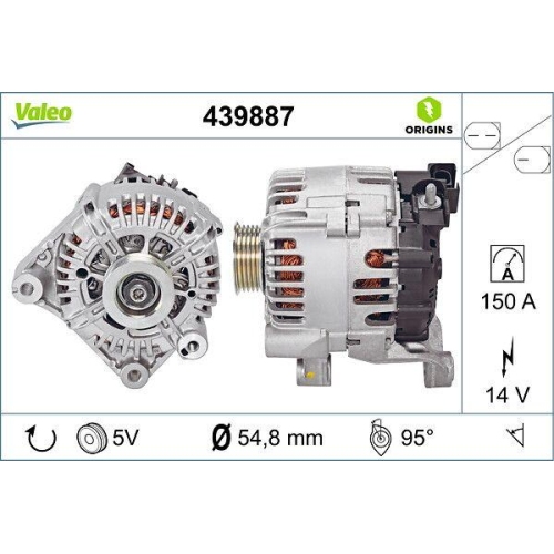 VALEO Generator VALEO ORIGINS - NEW O.E. TECHNOLOGIE 439887
