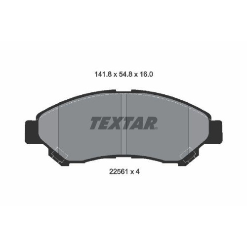 TEXTAR Bremsbelagsatz, Scheibenbremse 2256101