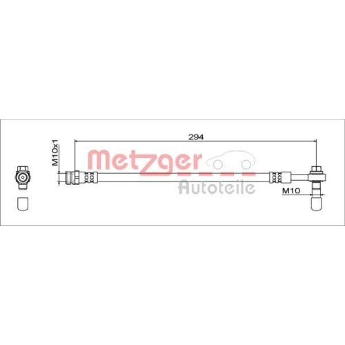 METZGER AUTOTEILE Bremsschlauch GREENPARTS 4111538