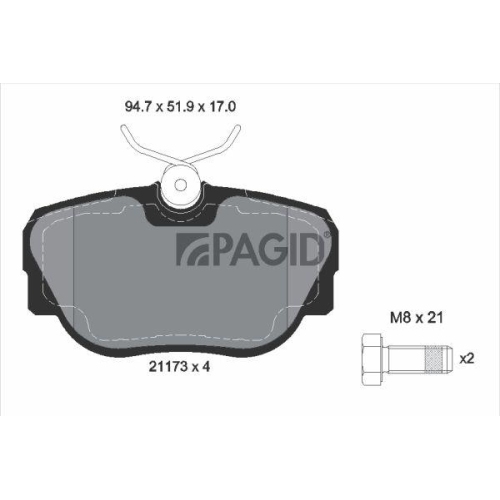 PAGID Bremsbelagsatz, Scheibenbremse T5035N