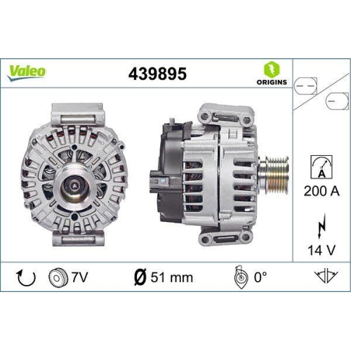 VALEO Generator VALEO ORIGINS - NEW O.E. TECHNOLOGIE 439895