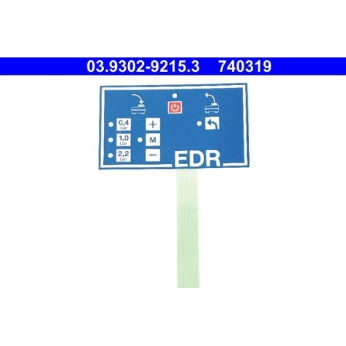 ATE Folientastatur, F&uuml;ll-/Entl&uuml;ftungsger&auml;t (Bremshydraulik) 03.9302-9215.3