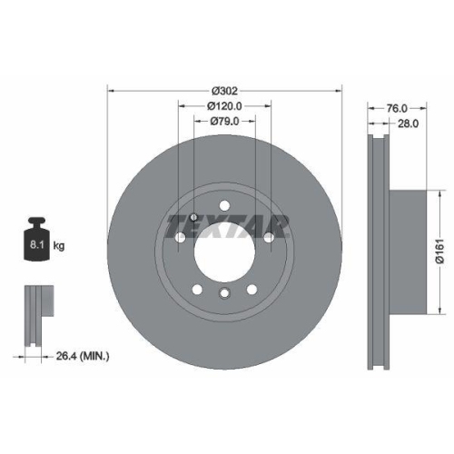 TEXTAR Bremsscheibe 92042400