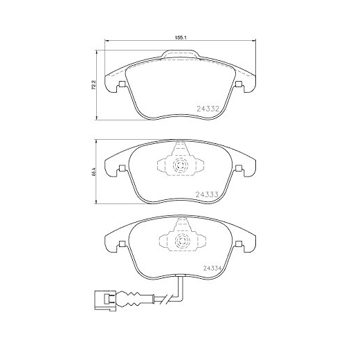 DON Bremsbelagsatz, Scheibenbremse PCP1186