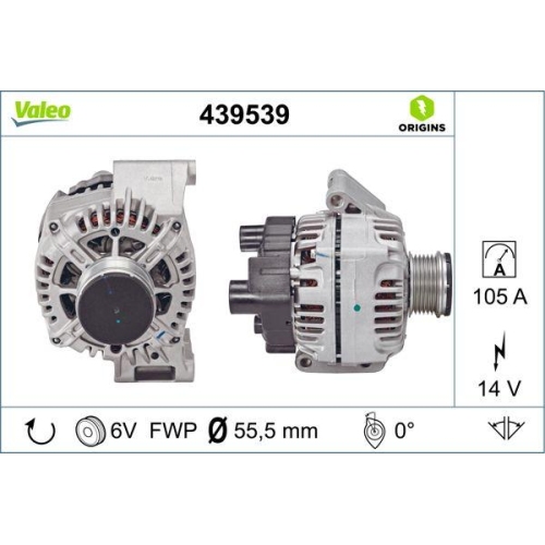 VALEO Generator VALEO ORIGINS - NEW O.E. TECHNOLOGIE 439539
