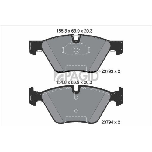 PAGID Bremsbelagsatz, Scheibenbremse T1926N
