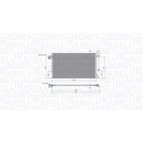 MAGNETI MARELLI Kondensator, Klimaanlage 350203104700