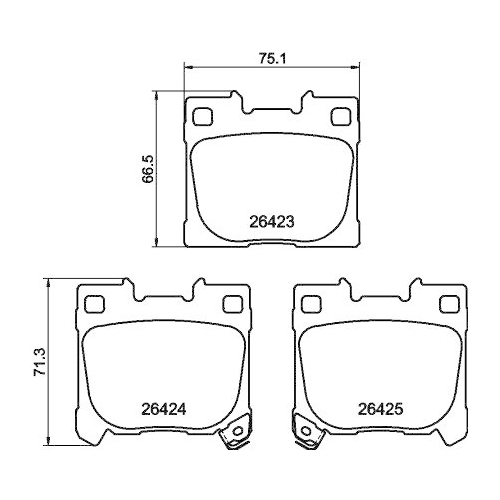HELLA Bremsbelagsatz, Scheibenbremse 8DB 355 041-081