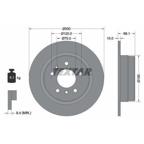 TEXTAR Bremsscheibe 92042600