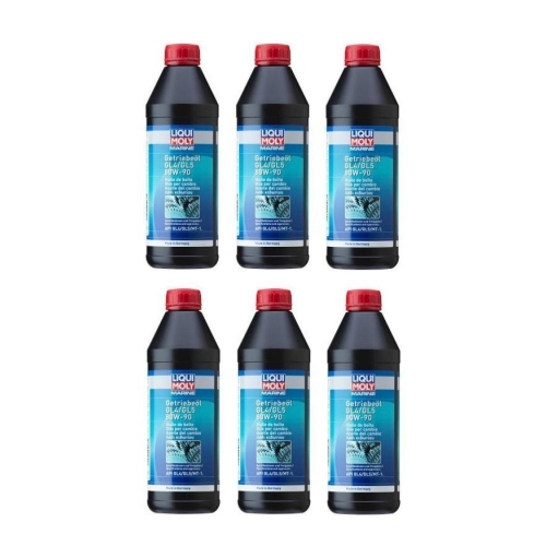 6x Liqui Moly Marine Getriebe&ouml;l GL4/GL5 80W-90 - 1 Liter - Art.Nr. 25068 2 Liter