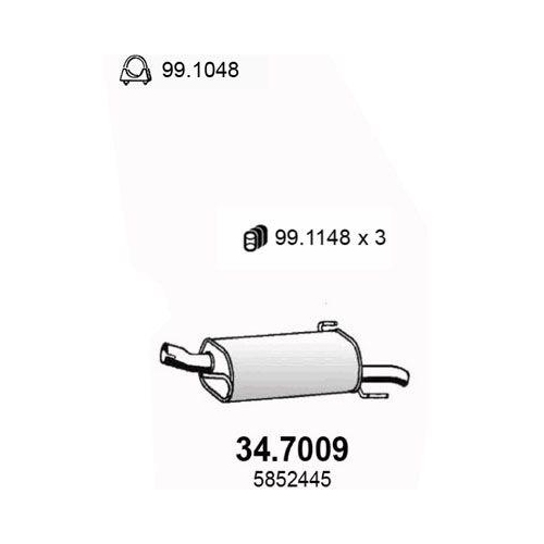 ASSO Endschalld&auml;mpfer 34.7009