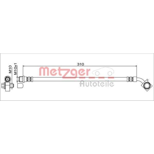 METZGER AUTOTEILE Bremsschlauch 4111552