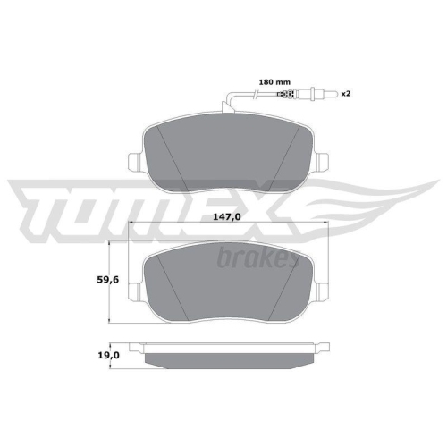 TOMEX Brakes Bremsbelagsatz, Scheibenbremse TX 13-34