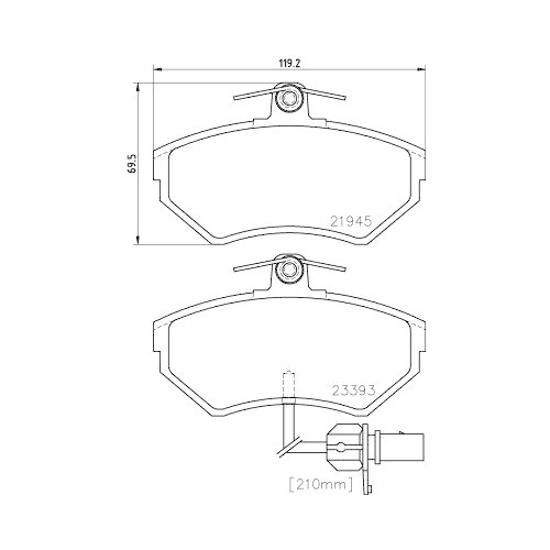 DON Bremsbelagsatz, Scheibenbremse PCP1190