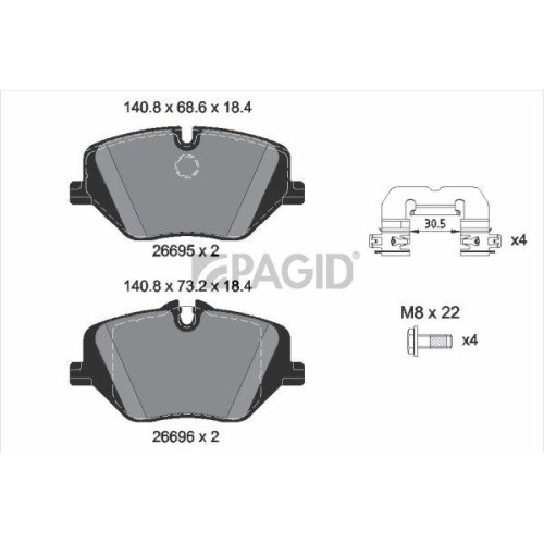 PAGID Bremsbelagsatz, Scheibenbremse T3195N