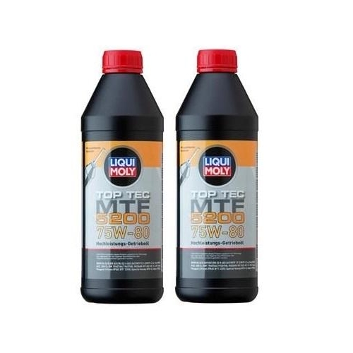 2x Liqui Moly Top Tec MTF 5200 Getriebe&ouml;l 75W-80 1 Liter - 20845