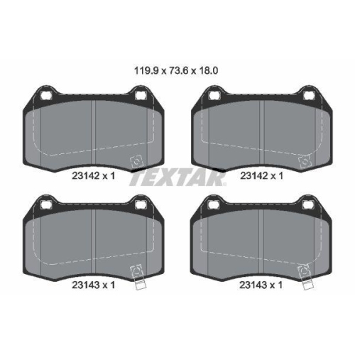 TEXTAR Bremsbelagsatz, Scheibenbremse Q+ 2314204