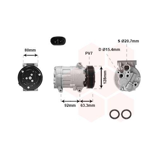 VAN WEZEL Kompressor, Klimaanlage *** IR PLUS *** 4300K369
