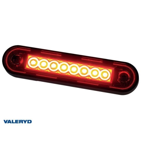 LED Positionsleuchte Valeryd 120,4x12,8mm rot 12-36V mit 150mm Kabel Anh&auml;nger