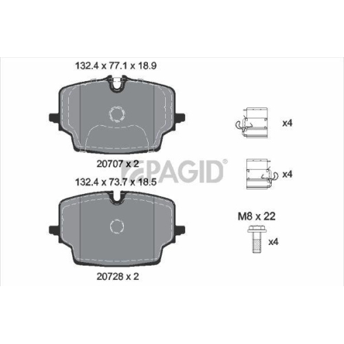 PAGID Bremsbelagsatz, Scheibenbremse T4305N