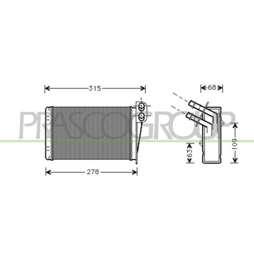 PRASCO W&auml;rmetauscher, Innenraumheizung PrascoSelection RN320H001