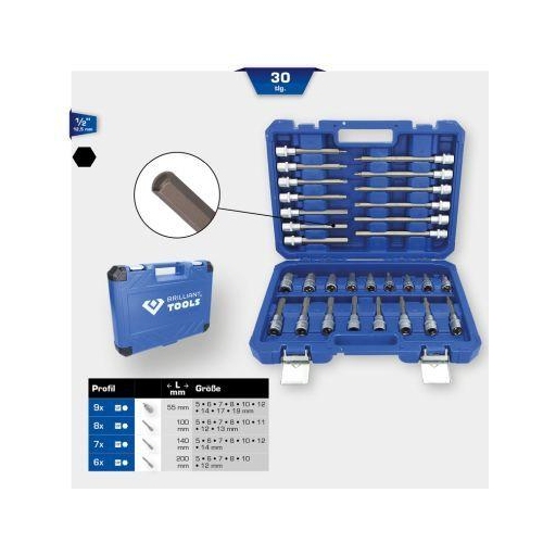 KS Tools 1/2" Steckschl&uuml;ssel-Satz BT022030, 30-tlg.
