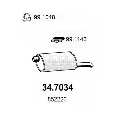 ASSO Endschalld&auml;mpfer 34.7034