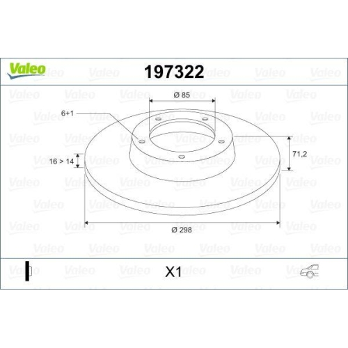 VALEO Bremsscheibe 197322