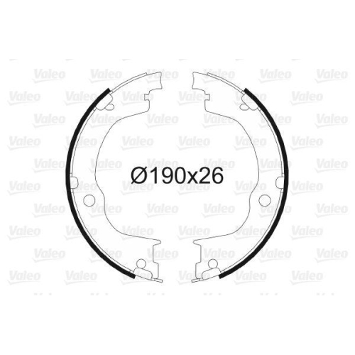 VALEO Bremsbackensatz, Feststellbremse 564163