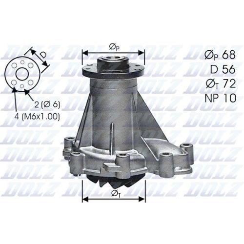 DOLZ Wasserpumpe, Motork&uuml;hlung M276