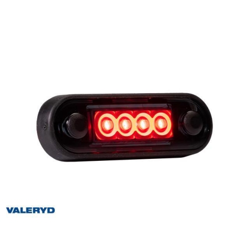 LED Umrissbeleuchtung Valeryd Arctic Night 84,2x27,7x12,8mm rot 12-36V mit 150mm