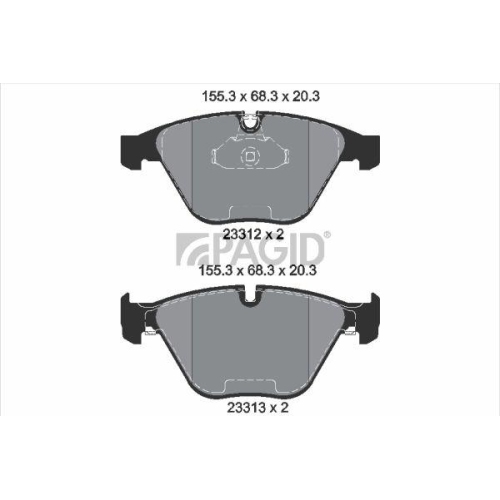 PAGID Bremsbelagsatz, Scheibenbremse T1989N