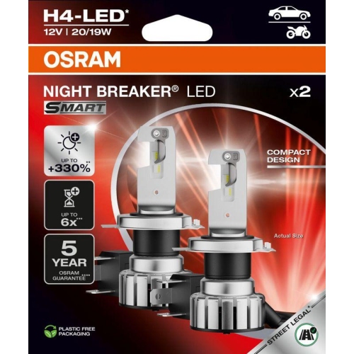 ams-OSRAM Gl&uuml;hlampe, Fernscheinwerfer NIGHT BREAKER&reg; LED SMART H4