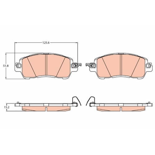TRW Bremsbelagsatz, Scheibenbremse GDB2122