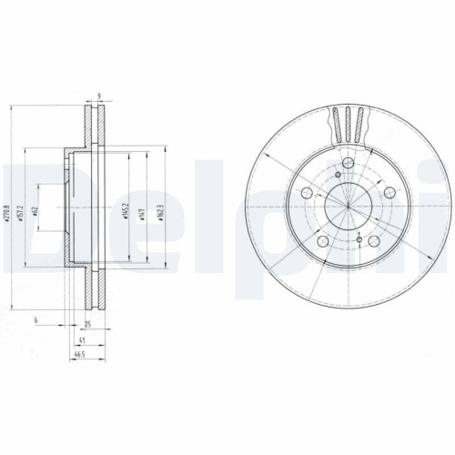 DELPHI Bremsscheibe BG2906