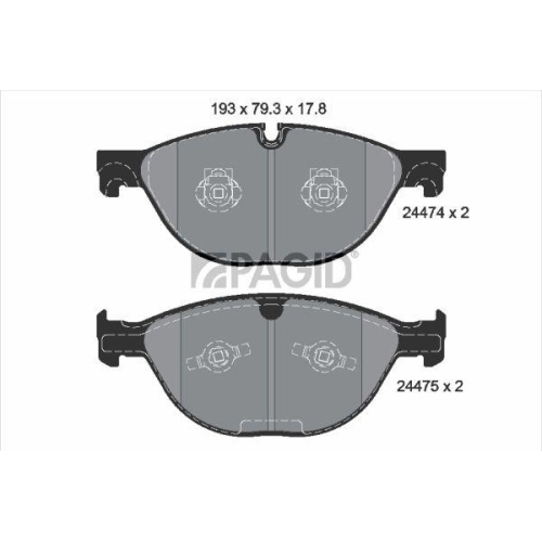 PAGID Bremsbelagsatz, Scheibenbremse T2040N