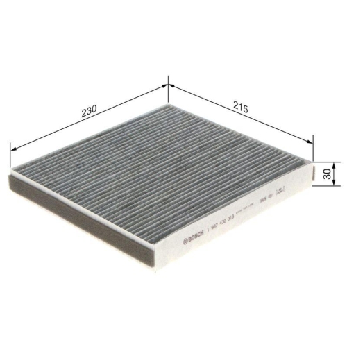 BOSCH Filter, Innenraumluft 1 987 432 319