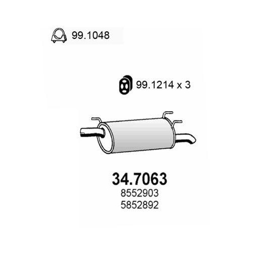 ASSO Endschalld&auml;mpfer 34.7063