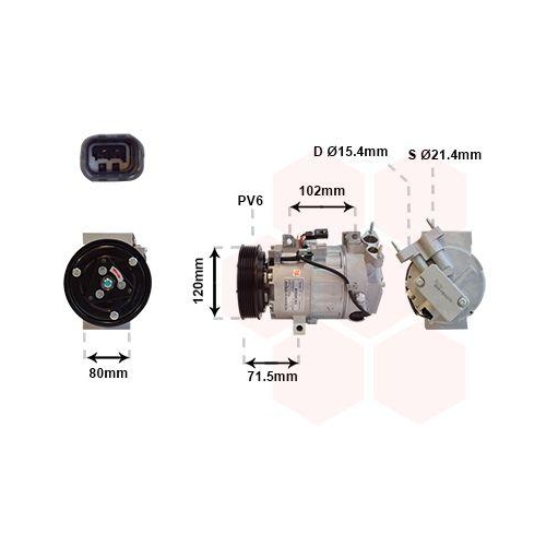 VAN WEZEL Kompressor, Klimaanlage 4300K393