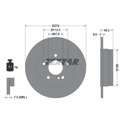 TEXTAR Bremsscheibe 92058000